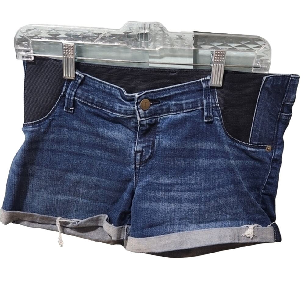 *5 for $25* Isabel Maternity Midi Blue Jean Shorts Size 6